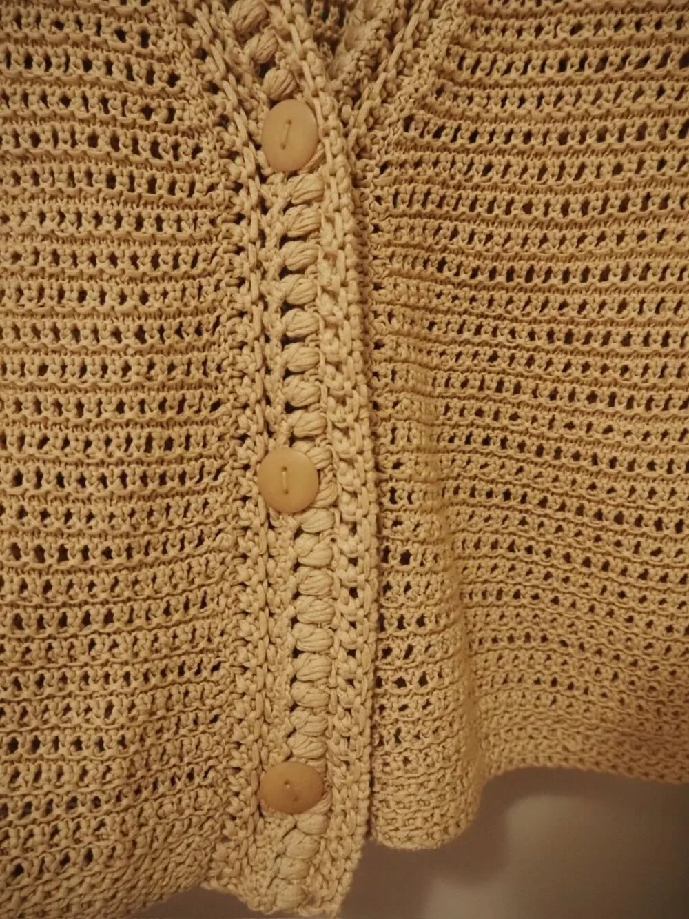 Vince Cotton Crochet Cardigan